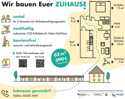 Neubauwohnung/Moderne 2-Zimmer-Wohnung im EG in Wadersloh WBS zwingend erforderlich