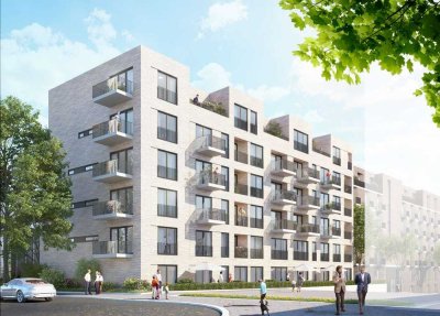 Neubau-Erstbezug : 3-Zimmerwohnung mit 2 Balkonen am zukünftigen Gleisbogenpark