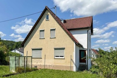 FREISTEHENDES EINFAMILIENHAUS MIT SONNIGEM GARTEN, SCHEUNE UND GARAGE IN WANNWEIL!