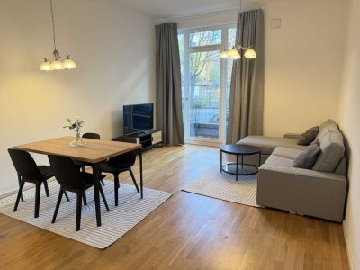 Stilvolles möbliertes 2-Zimmer-Apartment mit Terrasse in Top-Lage Berlin-Mitte (Spree-Nähe)