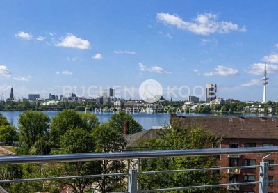 Modernes Maisonette-Penthouse mit Dachterrasse und Alsterblick in HH-Uhlenhorst/Hohenfelde