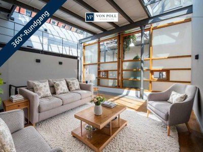Design-Loft über zwei Ebenen mit XL-Terrasse & Garten in den Pegnitzlofts