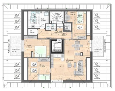 TOP ANGEBOT - 4 - Zimmer Penthouse HIT - einmaliger Panoramablick - eigener Liftzugang - Alleinnutzer im 2. Dachgeschoss - schlüsselfertig - hochwertige Ausstattung - provisionsfrei - BEZUGSFERTIG - ab sofort