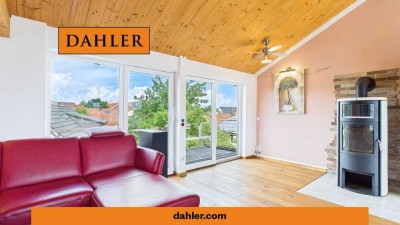 Dem Himmel so nah: Moderne 3,5-Zimmer-Wohnung mit Kaminfeuer & Weitblick