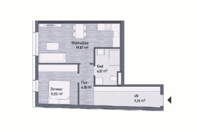 -8,5 % Baustartaktion! - 2 Zimmer Eigentumswohnung (50,47m²) - Grazer Stadtlage