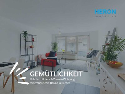 GEMÜTLICHKEIT - Lichtdurchflutete 2-Zimmer-Wohnung mit großzügigem Balkon in Berglen