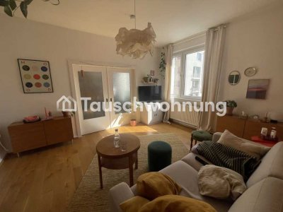 Tauschwohnung: Helle 3 ZKB mit Balkon und Gartenmitnutzung