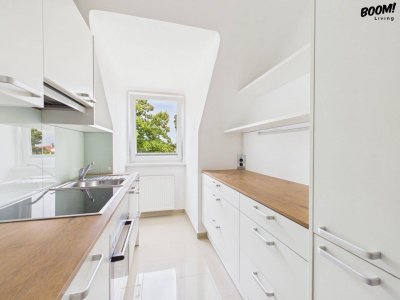 Sonnige 3-Zimmer-Dachgeschosswohnung mit idyllischem Grünblick und Gartenzugang