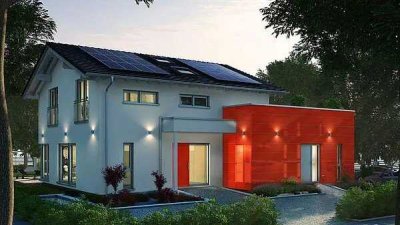 Einmaliges Haus ! Mit Anbau, großen Balkon und im besonderen Design ! Im Preis wie immer ein Grundst