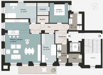 4-Zimmer-Wohnung in ruhigem Hinterhaus in Leipzig-Plagwitz