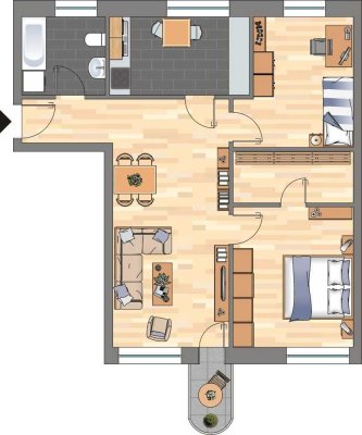 Demnächst frei! 3-Zimmer-Wohnung in Bremen-Rönnebeck