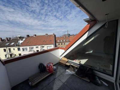 Frisch ausgebautes DG mit Loggia