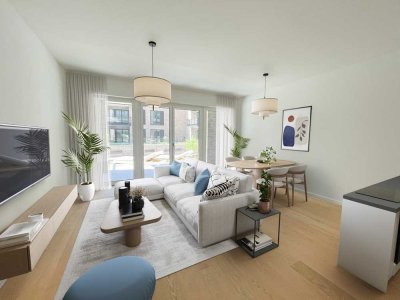 Erstbezug: Neubau-Erdgeschosswohnung mit zwei großzügigen Terrassen in bester Ostseelage