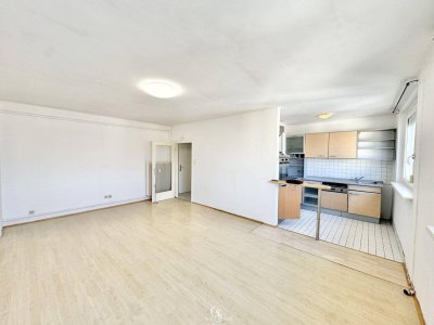Nette 2-Zimmer-Wohnung mit Weitblick, guter Raumaufteilung und Gemeinschaftsterrasse