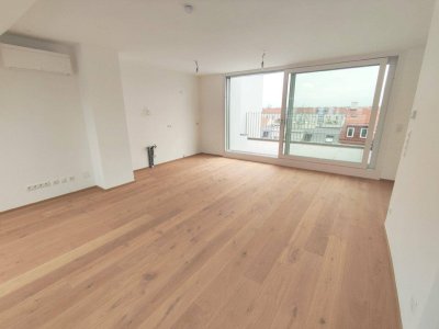 Modern wohnen in Meidling! Drei-Zimmer DG-Erstbezug mit Terrasse! Top79