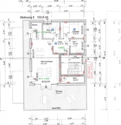 Geschmackvolle, neuwertige 3-Zimmer-Wohnung mit geh. Innenausstattung mit Dachterrasse