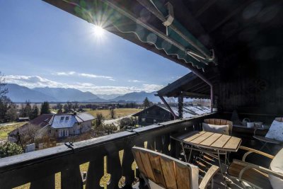 Seltener Bergblick über das Murnauer Moos