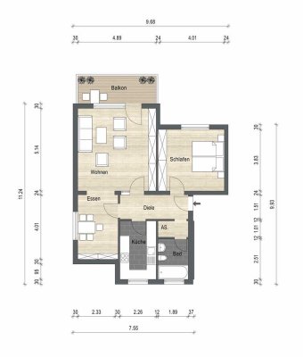 Ansprechende und gepflegte 2,5-Raum-Wohnung mit Balkon mitten in Werdohl