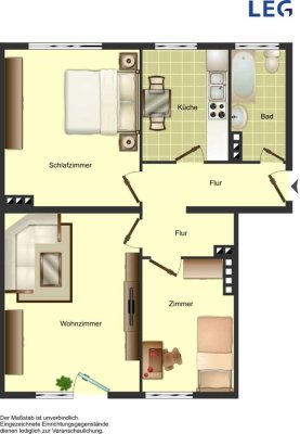 3-Zimmer-Wohnung in Remscheid Kremenholl leer