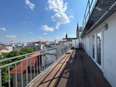 EXKLUSIVER MAISONETTE DG-TRAUM MIT 4 ZIMMERN UND GROSSER DACHTERRASSE IN DER LUSTKANDLGASSE/UNVERBAUBARER FERNBLICK