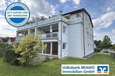 Junge Wohnung mit Terrasse und Garten