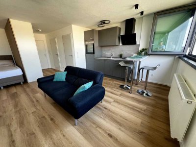 Vollmöbliertes 1-Zi.-Apartment mit traumhafter Aussicht