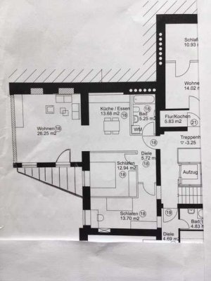 Gut geschnittene 3-Zimmer-Wohnung mit Balkon ,sehr zentral