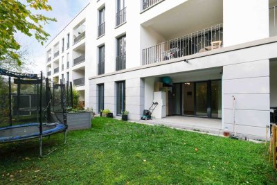 Leben auf einer Ebene – stilvolle 3-Zi-Gartenwohnung mit Terrasse, familienfreundlich & komfortabel