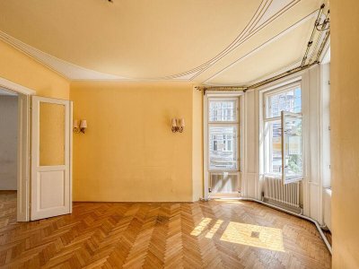 Theresianum-Nähe: Fantastische Jugendstil - Altbauwohnung mit schönem Erkerblick
