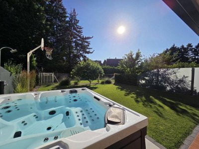 Exklusive Gartenwohnung in Linz - Modern, ruhig &amp; zentral mit Whirlpool, Klimaanlage &amp; Tiefgarage