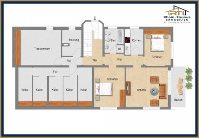 von RTI:"Bezugsfreie Eigentumswohnung mit Balkon, Gartenblick und Garage in Eitelborn"