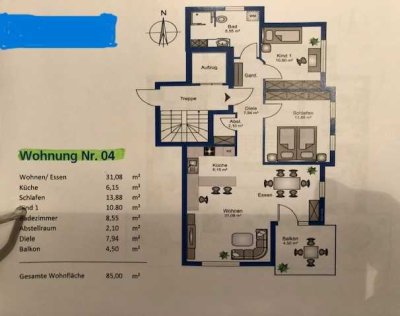Attraktive 3-Zimmer Wohnung mit Balkon und Garage in bester Lage Crailsheim