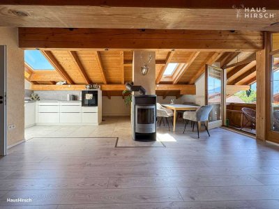 Traumhafte kernsanierte 2-Zimmer-Dachgeschosswohnung in Grassau mit 2 Balkonen & Stellplatz