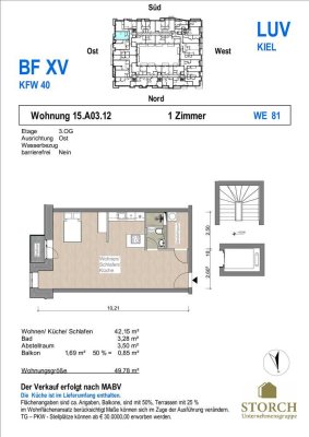 Wohnen in der Stadt mit Wasserbezug 1-Zimmer-Neubauwohung KfW 40 Baugeld XV