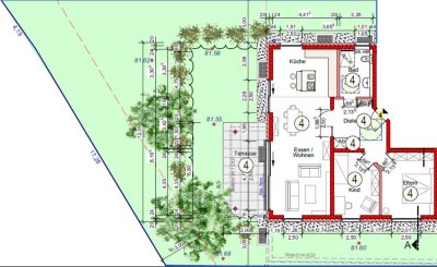 Hochwertige NEUBAU – 3 Zimmer-Eigentumswohnungen mit Terrasse und Gartenteil in zentraler Lage