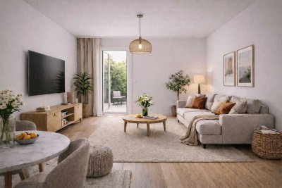 FÖRDERFÄHIG. Erstbezug nach KfW55-Sanierung. Wohnung in ruhiger Lage mit Balkon & Gartennutzung.