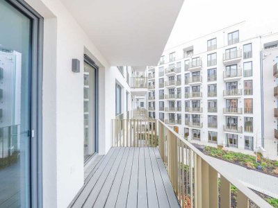 Lichtdurchflutetes Wohnvergnügen: Großzügige 5-Zi.-Wohnung *ERSTBEZUG* mit Balkon *TOP LAGE!!!*