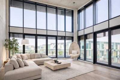PENTHOUSE-Maisonette mit 4 Stellplätzen, 222qm Wfl., 6 Zimmer, 3 Bäder, 5,70m Deckenhöhe, Terrasse