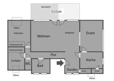 Moderne 3-Raum-DG-Wohnung mit gehobener Innenausstattung, EBK und Balkon in Meerbusch