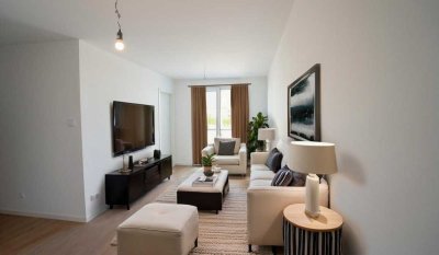 Erstbezug: Barrierefreie 1,5-Zimmer-Wohnung mit Einbauküche, Balkon und Keller