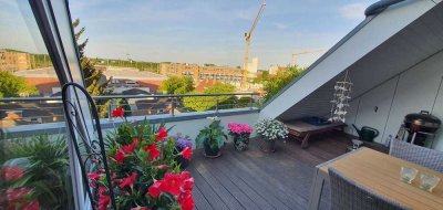 Einmalig attraktive Maisonette-Wohnung im Denkmal! Eigener Eingang und Weitblick über Münster!