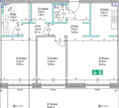 Moderne 3-Zimmer Erdgeschosswohnung mit großer Terrasse in bester Lage von Münster