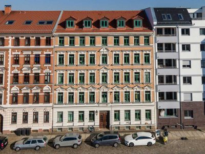 Bequemes Wohnen im Erdgeschoss: 3-Zimmerwohnung mit Balkon in Reudnitz