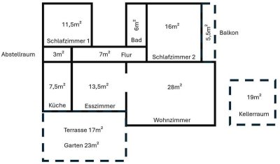 Ruhige 4,5-Raum-EG-Wohnung mit Balkon u. Garten in Obernburg am Main