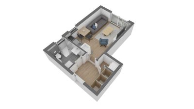 Attraktive 1 Zimmer-Wohnung im 1. OG