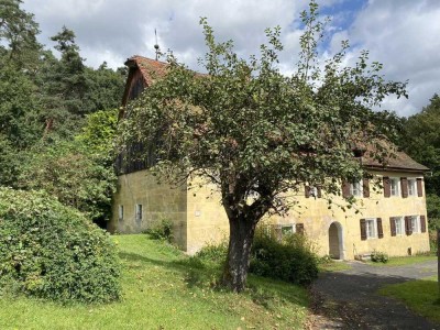 Romantische Mühle m. Scheune u. Nebengeb. in idyll. Lage bei Lauf zu verkaufen! Einzeldenkmal