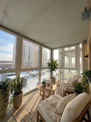 Charmante,moderne Einzimmerwohnung mit verglastem Balkon