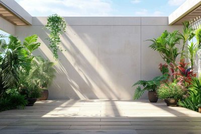 Innenstadtoase mit zwei großen Terrassen