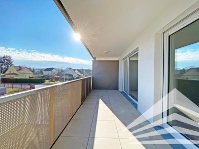 Hochwertige 2 Zimmer-Neubauwohnung mit großem Balkon und 2 TG-Stellplätze