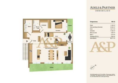 Exklusive Neubauwohnung mit 3 Zimmern & Garten – Wohnen mit Stil und Komfort